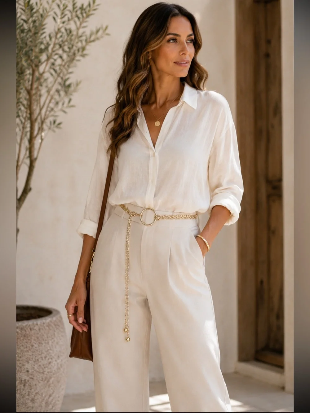 Boho Chic  Chain Circle Waist Belt - Sleek Metallic Accessory